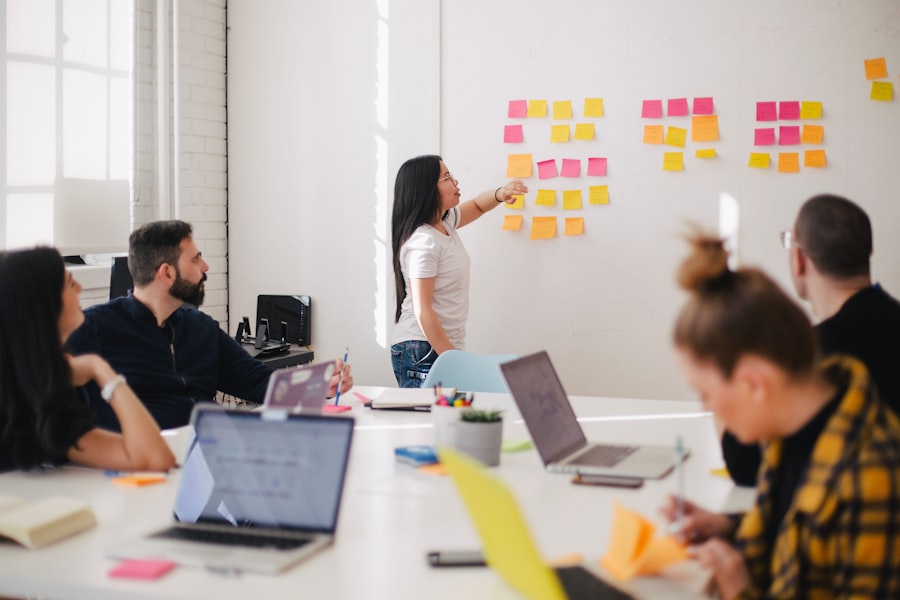 Marketing team collaborating